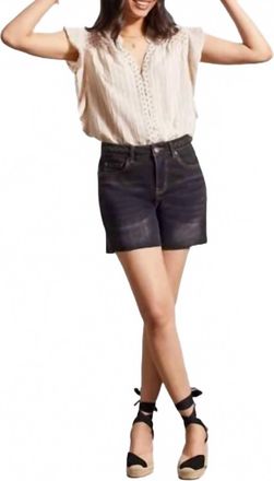 Tribal Audrey Girlfriend Classic Denim Short In Dusty Black