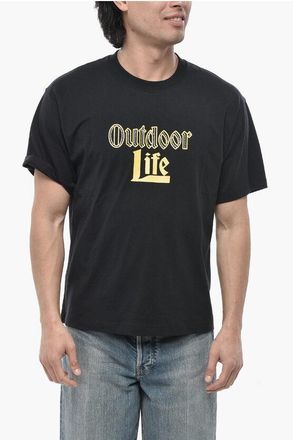 Stockholm Surfboard Club Crewneck Cotton T-Shirt With Rhinestones size M