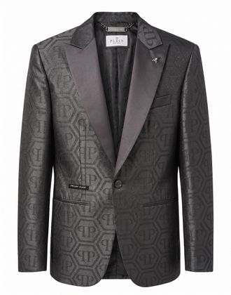 Philipp Plein Jacquard Blazer Regular Fit Monogram