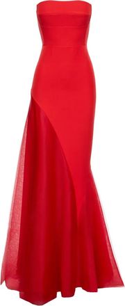 V:PM ATELIER Abito senza spalline - Rosso