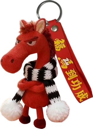 Generic 2026 Year Of The Horse Keychain, Funny Horse Plush Keychain For Women Men, 2026 Chinese New Year Gift
