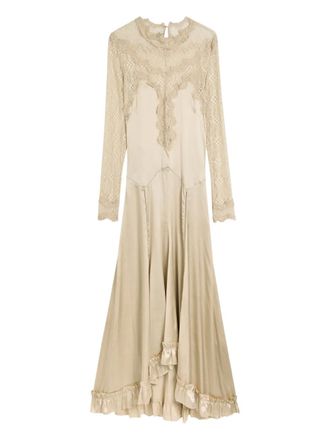Isabel Marant Dolores lace-embellished maxi dress - Beige