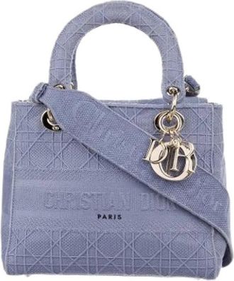Dior Pre-owned Lady D-Lite - Dames - Vintage Handtas - Paars - ONE Size - Katoen - Vintage