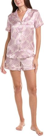 Petite Plume 2pc Silk Pajama Short Set