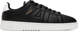 Axel Arigato Zwarte Hooper Sneakers Rubberen Zool Leer - Dames - Sneakers - Zwart - 36 EU - Leer - Schoenen