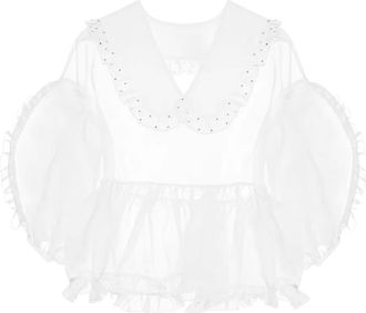 Anouki Blusa con ruches - Bianco