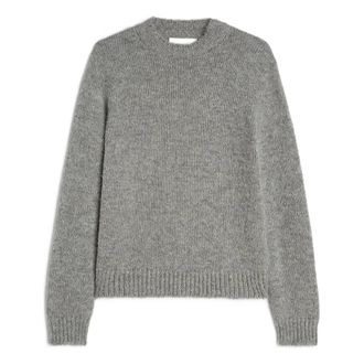 Jil Sander Round-neck Knitwear, female, Gray, Size: S Sweater