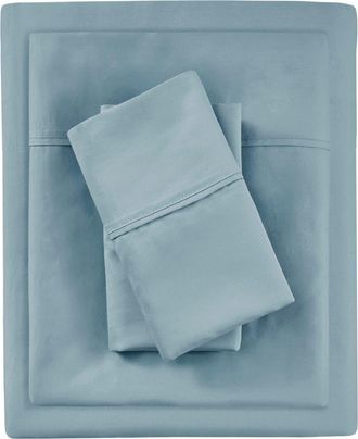 Beautyrest 1000 Thread Count Temperature Regulating Antimicrobial 4 Piece Sheet Set in Blue at Nordstrom Rack, Size King