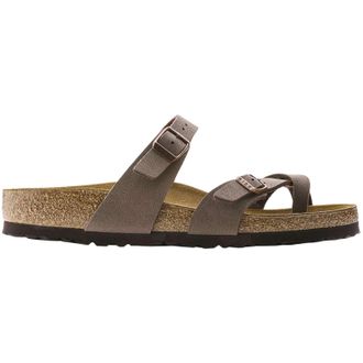 Birkenstock Mayari Birko-Flor Nubuck Unisex Toe Post Sandals - Mocca - Size:UK 7.5