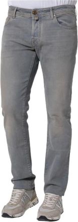 Jacob Cohen Slim Fit Blauwe Gewassen Jeans - Heren - Slim Fit Jeans - Blauw - W32 - Katoen - Jeans