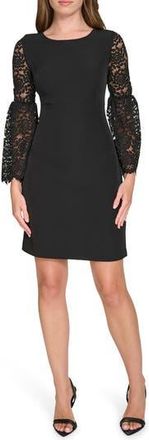 Tommy Hilfiger Lola Lace Sleeve Dress in Black at Nordstrom Rack, Size 16