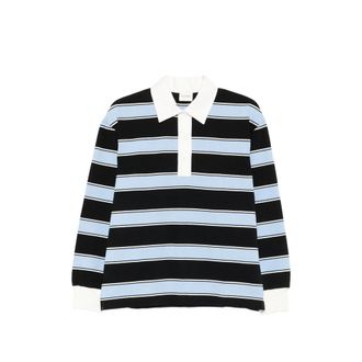Closed Striped Polo Top