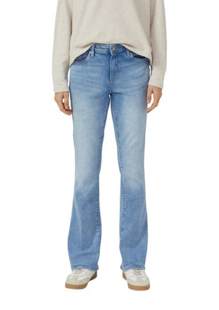 s.Oliver Schlagjeans S.OLIVER, Damen, Gr. 36, L&auml;nge 30, blau used, Denim/Jeans, Obermaterial: 85% Baumwolle, 14% Polyester, 1% Elasthan, unifarben, ausgestellt