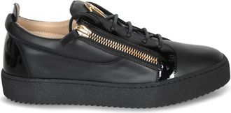 Giuseppe Zanotti Low-top lakleren - Heren - Sneakers - Zwart - 45 EU - Leer - Schoenen