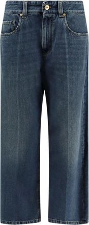 Brunello Cucinelli Jeans, Dames, Blauw, M, Katoen, Hedendaagse Square Jeans