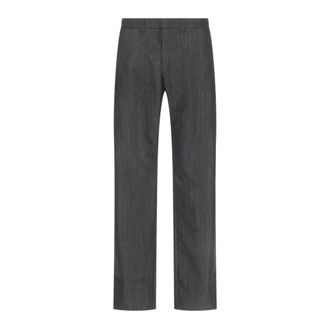 Gucci Denim Broek van Katoenmix - Heren - Broeken - Grijs - Maat: XL Katoen
