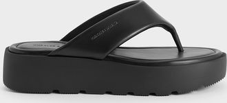 Charles & Keith V-Strap Flatform Thong Sandals