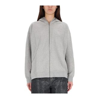 Ganni Dames, Sweatshirts & Hoodies, Grijs, Maat: 2Xs/Xs Katoen