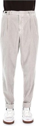 Pantaloni Torino Fluwelen Franse Wortelpasbroek - Heren - Slim Fit Broeken - Grijs - L - Katoen - Broeken