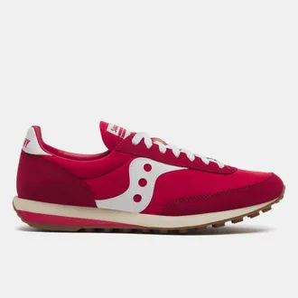 Saucony Unisex-sportschoenen van su&egrave;de, maat 80 voor volwassenen (Rood, Wit)