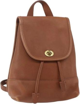 Coach Pre-owned Backpacks, female, Brown, Size: ONE SIZE Pre-owned Leather Backpack