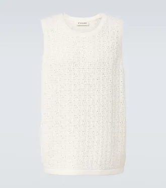 Frame Denim Crochet cotton-blend tank top