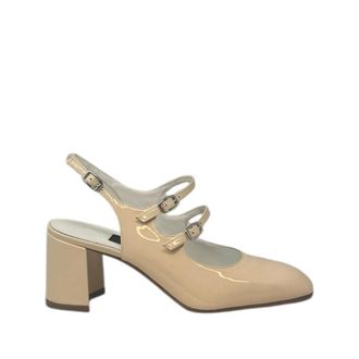 Carel Beige Leather Slingback Pumps