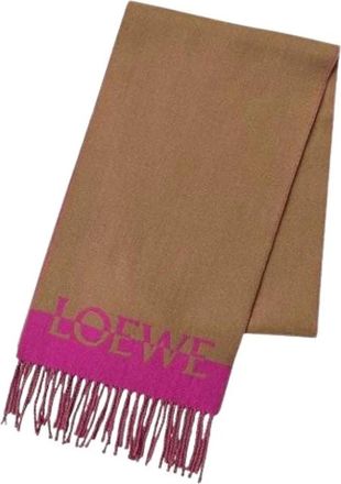 Loewe Pre-owned wollen sjaal - unisex - Vintage Accessoires - Veelkleurig - ONE Size - Wol - Vintage