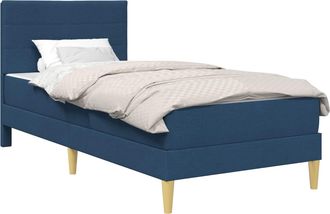vidaXL Estructura De Cama Azul 100 X 200 Cm Poli&eacute;ster Vidaxl