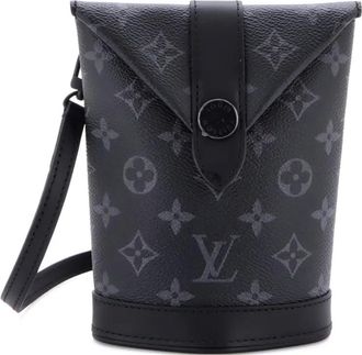 Louis Vuitton Envelope Pouch Eclipse canvas schoudertas met monogram - Zwart