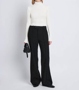 Proenza Schouler Weyes Crepe Pants In Black