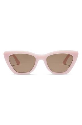 DIFF Eyewear Camila 55mm Gradient Square Sunglasses in Brown/Pink at Nordstrom