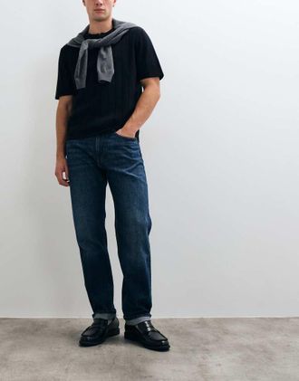 Mango Pola jeans dritti in blu scuro