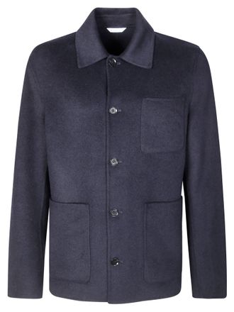 Manuel Ritz Double-Breasted Jacket with Structured Silhouette and Tailored Fit