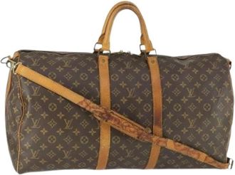 Louis Vuitton Pre-owned Weekend Bags, female, Brown, Size: ONE SIZE Pre-owned Canvas Weekend Bag