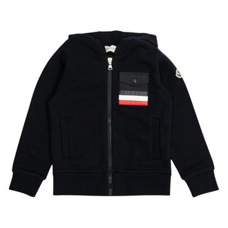 Moncler Zip Up Top - male - Moncler - Kids Sweatshirts - Blue - 10 Y - Kids