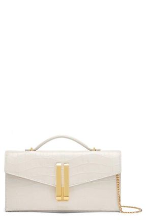 DeMellier Vancouver Leather Clutch in Chalk at Nordstrom