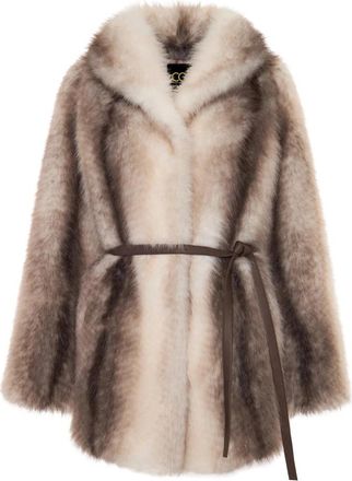 Cesare Gaspari Faux Fur Shearling Jassen - Dames - Jassen - Beige - M - Leer - Jassen