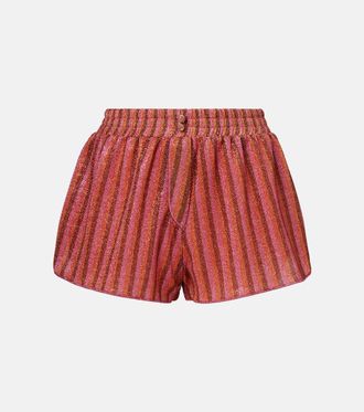 Oséree Oséree Shorts a righe con lamé