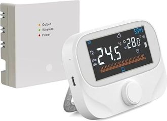 OEM Termostatos Inal&aacute;mbricos Rf Para Calderas, Controlador De Temperatura Ambiente Wifi Programable, Controlador De Temperatura Con Control Remoto Tu-ya C