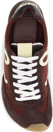 Loewe Mens Sneakers Ballet Runner 2.0 Copper Red Red-Vanilla-Aubergine Upper Nylon Trainers Red/vanilla/aubergine