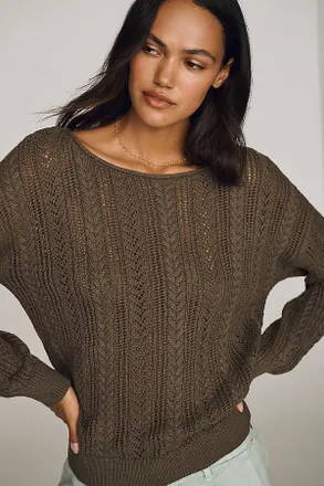 Sanctuary 100% Cotton Pointelle Sweater