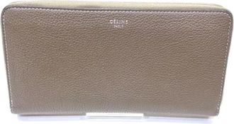 Celine Pre-owned Wallets, female, Gray, Size: ONE SIZE Pre-owned Leather Long Wallet