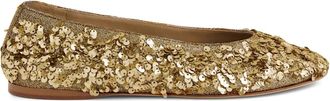 Paco Rabanne Ballerinas met pailletten - Goud