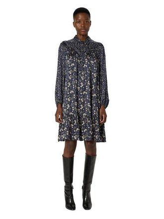 Gerard Darel Leana Printed Shirt Dress in Navy Blue at Nordstrom, Size Medium