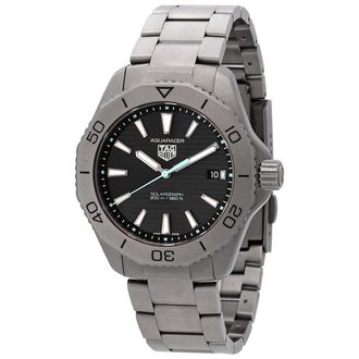 Tag Heuer Pre-owned Tag Heuer Aquaracer Solargraph Black Dial Mens Watch WBP1180.BF0000