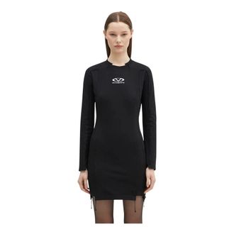 VETEMENTS Vestido Mini con Logo Ovalado Desestructurado - Dresses - Mujer - Negro - S