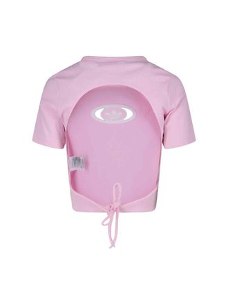 adidas Womens T-Shirts And Polos Pink Viscose Cotton Elastane