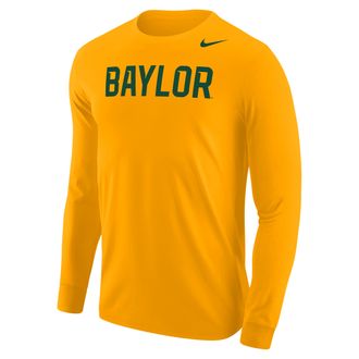 Nike Baylor Bears Nike Mens Football Long-Sleeve T-Shirt in Yellow | M12333P397BYLU-GLD