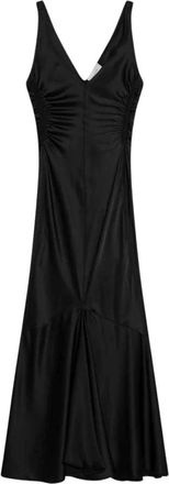 Sportmax Katia Lange Jurk - Dames - Maxi kleedjes - Zwart - S - Polyester - Kleedjes